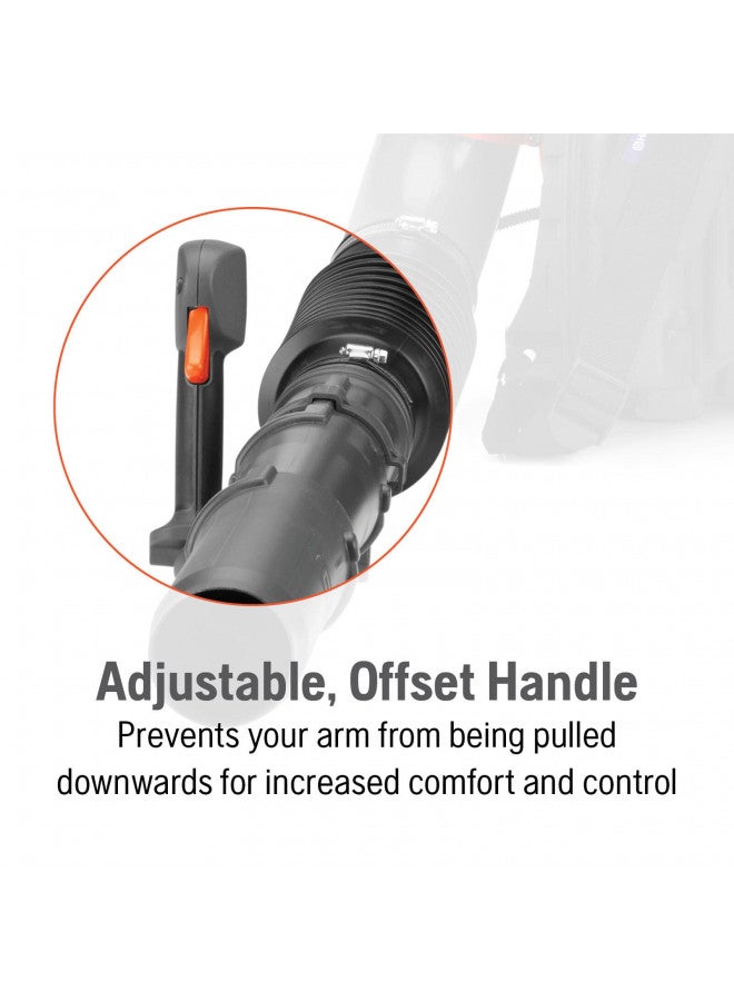 Husqvarna Husqvarna 350BT Gas Leaf Blower, 50.2-cc 2.1-HP 2-Cycle Backpack Leaf Blower with 692-CFM, 180-MPH, 21-N Powerful Clearing Performance and Ergonomic Harness System  - Image 5