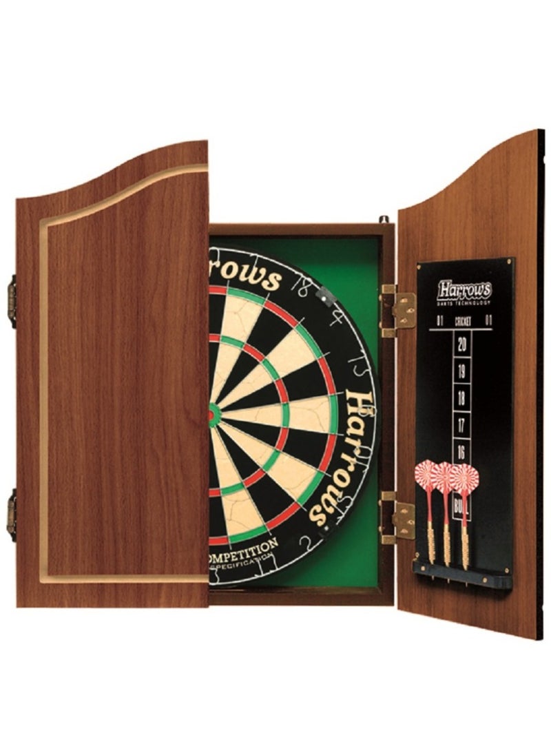 Harrows Wood Dartboard Cabinet Full Set  - Image 3