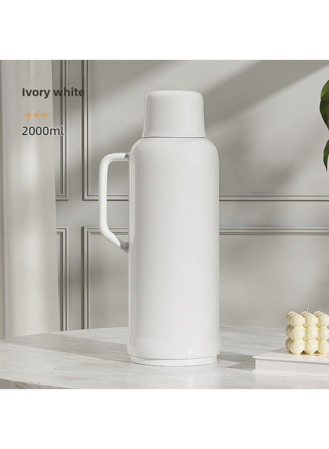 Heat Preservation Kettle Household Large Capacity Warm Kettle Warm Dormitory Student Hot Pot Old-fashioned Thermos Thermos Thermos Thermos-Color:2000ml ( 2kg Water) Comes With A One-year Warranty-Capacity:[green] Double-layer Silver-plated Vacuum Glass Liner Integrated Lid  - Image 1