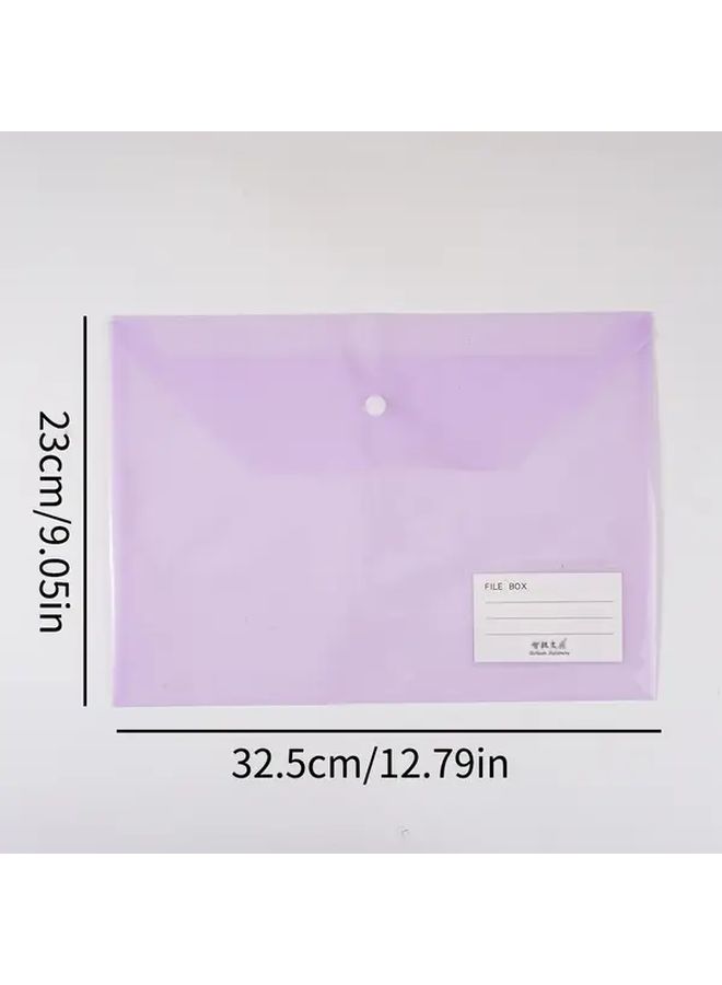 Five Color Mix Snap Bags 50 Pieces Transparent Waterproof A4 Document File Storage Organizer - Image 2