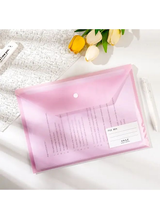 Five Color Mix Snap Bags 50 Pieces Transparent Waterproof A4 Document File Storage Organizer - Image 4