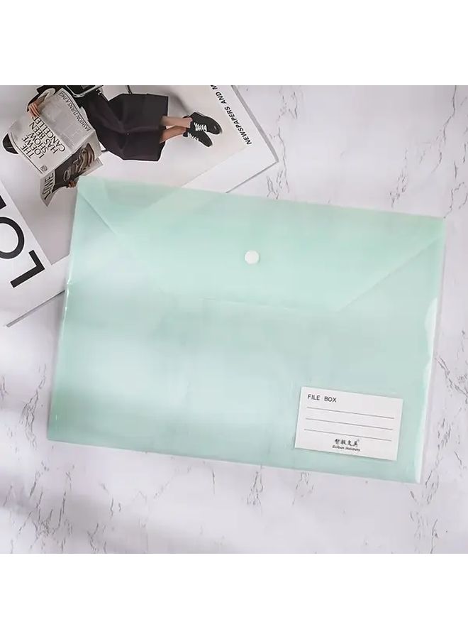 Five Color Mix Snap Bags 50 Pieces Transparent Waterproof A4 Document File Storage Organizer - Image 1