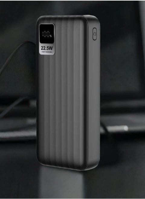 S20-20000mAh Power Bank Fast Charging 22.5W- Black
