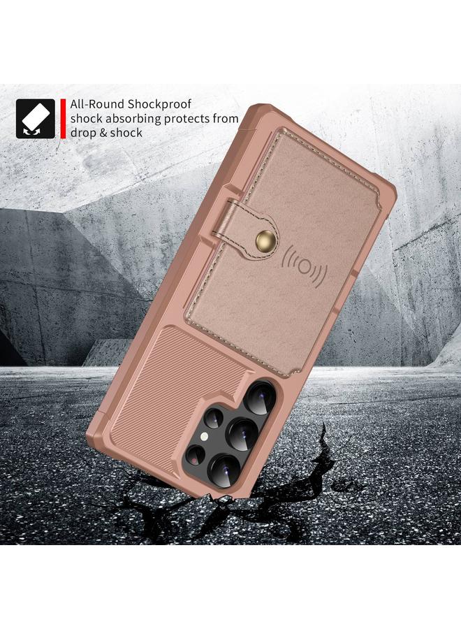 S-TOP Case For Samsung Galaxy S24 Ultra 5G Magnetic Wallet Card Bag Leather Phone Case - Image 4