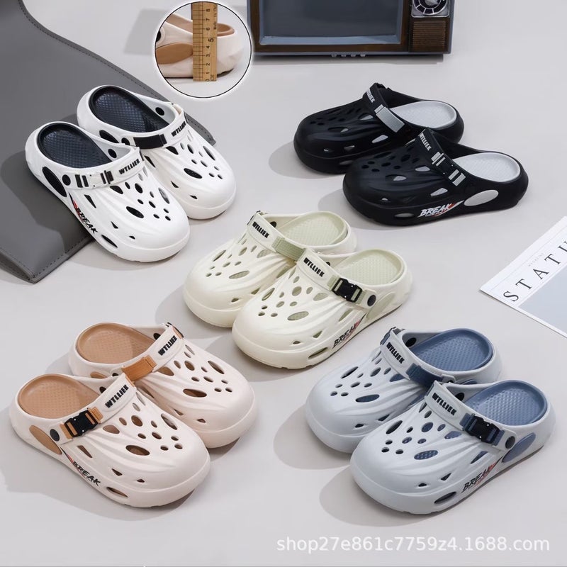 Hole Shoes for Men and Women - Indoor/Outdoor Wear, Trendy Sandals with Squeezable Comfort - Image 2