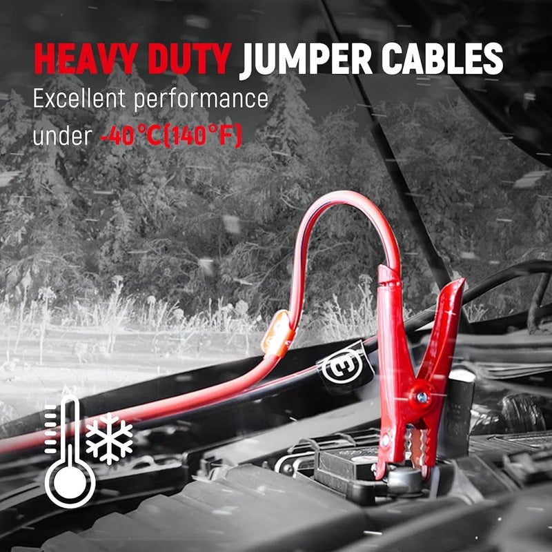 TOPDC 4 Gauge 20 Feet Jumper Cables for Car, SUV and Trucks Battery, Heavy Duty Automotive Booster Cables for Jump Starting Dead or Weak Batteries with Carry Bag, (TD-P0420) - Image 4