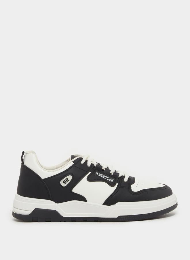 Styli Color Block Skateboard Lace Up Sneakers - Image 1