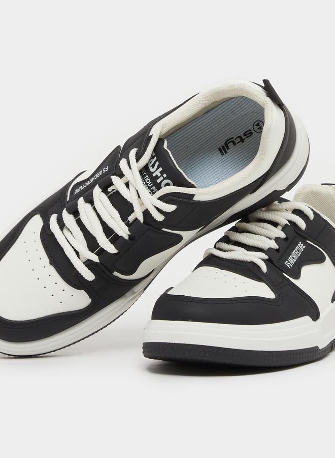Styli Color Block Skateboard Lace Up Sneakers - Image 3