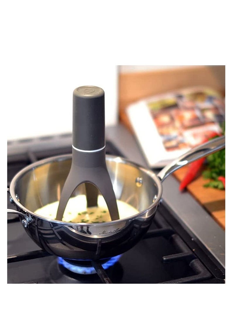 Y&D - Automatic Triangle Stirrer, Adjustable Electric Hand Whisk Blender 3 Speeds Mixer Portable Kitchen Gadgets Stir Mixing Egg Beater for Frappe, Matcha, Hot Chocolate Black - Image 1
