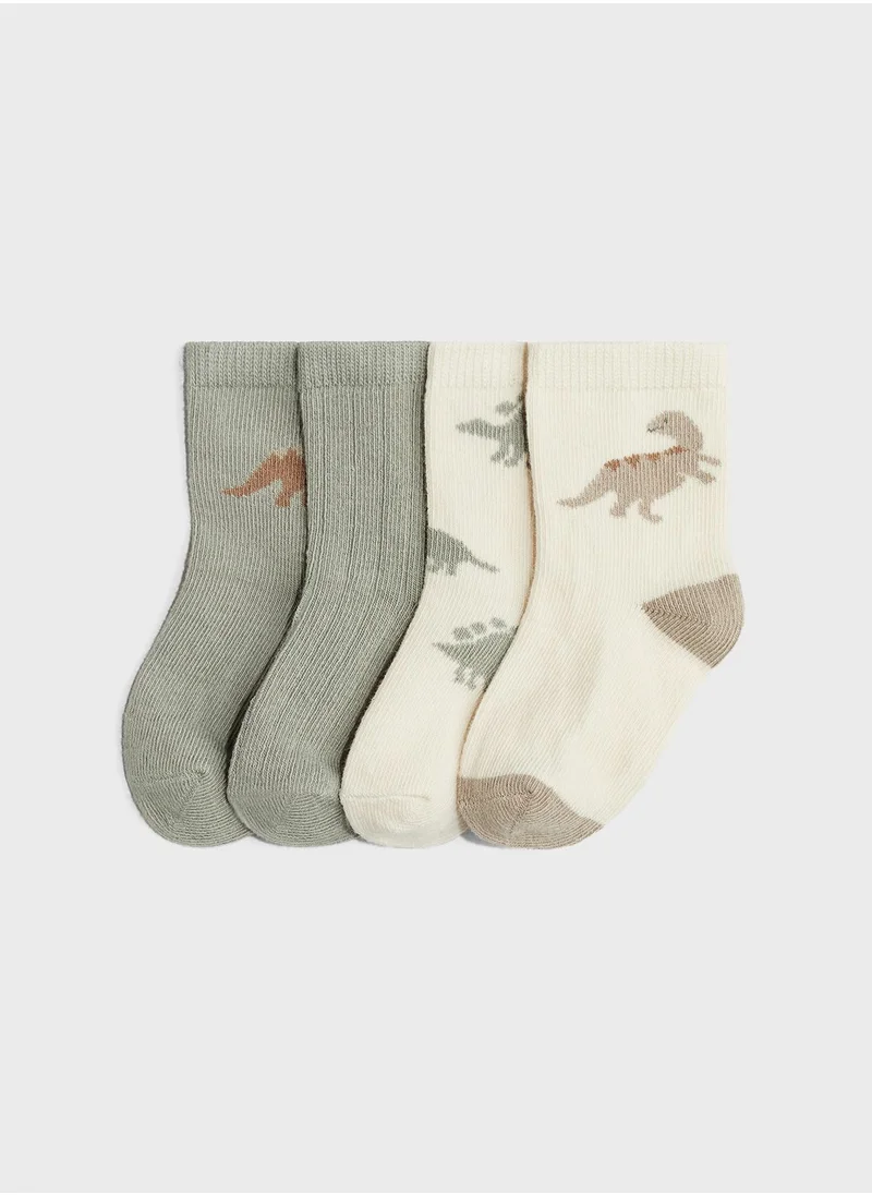 اتش اند ام Kids 4 Pack Printed Socks