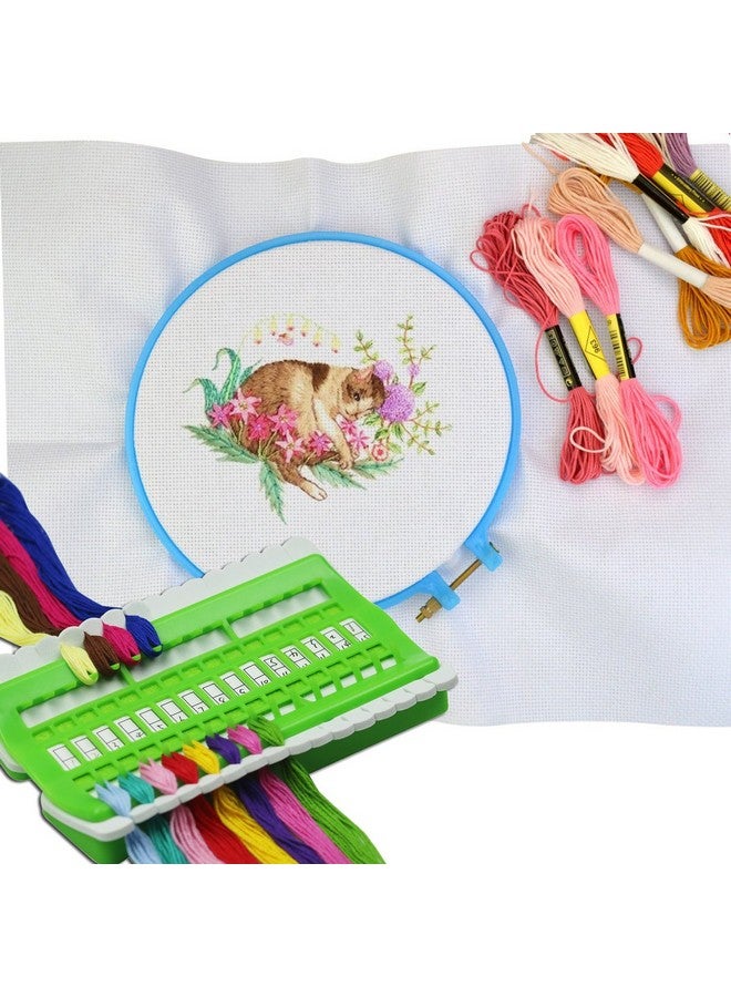 D&D Floss Organizer Embroidery Kit Cross Stitch Tool 30 Positions Thread Organizers Plastic & Foam Green - Image 5