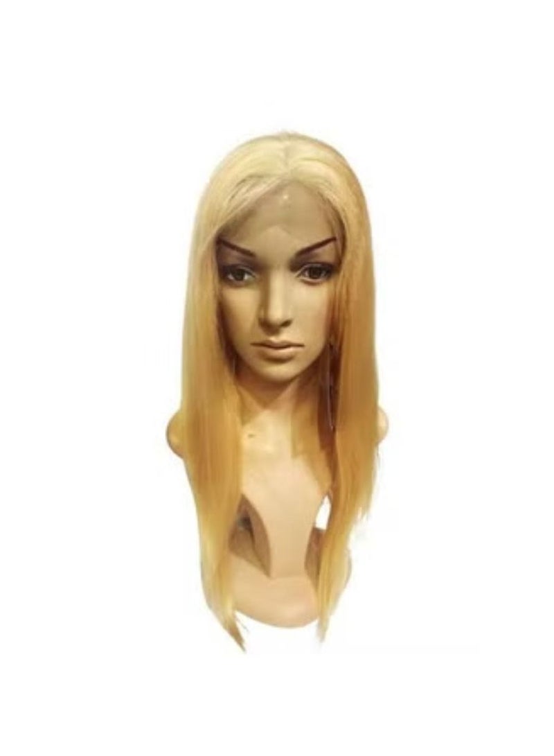 إستيل شعر مستعار دانتيل أمامي طبيعي بشعر بشري ذهبي 22 بوصة - Image 1