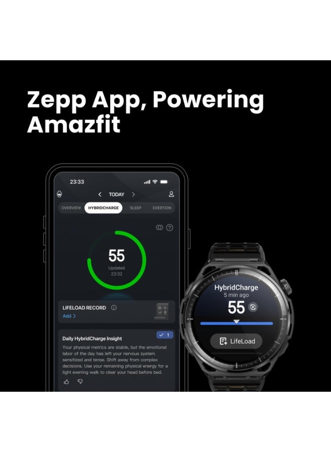 Amazfit 658 mAh Amazfit Balance 3 GPS Smartwatch, 48mm 1.5"AMOLED Sapphire Glass, Stainless Steel Case, 21-Day Battery, Flashlight, 64GB, Offline Maps, 10 ATM, 180+ Sports & HYROX Fitness Tracker for Android & iPhone Stainless Steel - Image 2