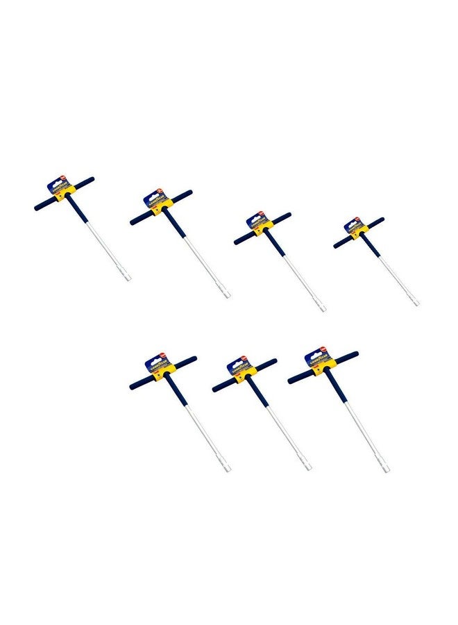 Goodyear Spanner, Spanner Set, Spanner Tool Kit, T-socket Spanner (8mm,9mm,10mm,11mm,12mm,13mm,14mm) Pack Of 7 - Hex Socket, Silver - Image 1