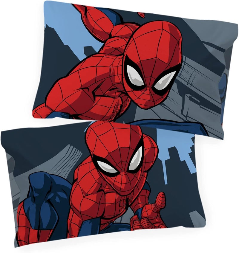 Jay Franco Marvel Spiderman City Streets Double Bed Size with Duvet Cover 200 x 200 cm + 2 Pillowcases 50 x 70 cm, 100% Cotton Flexible varied design - Image 4