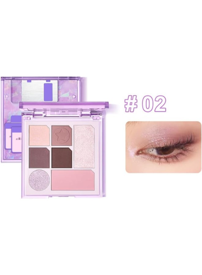 CHIO.TURE Multicolour Eyeshadow Palette 7.5g 02 Light Violet - Image 3