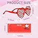 HSLCGF 12 Pcs Heart Shaped Shutter Shade Glasses with Gift Cards Valentines Party Favors Valentines Classroom Exchange Prizes Gifts for Kids Boys Girls Red - Image 4