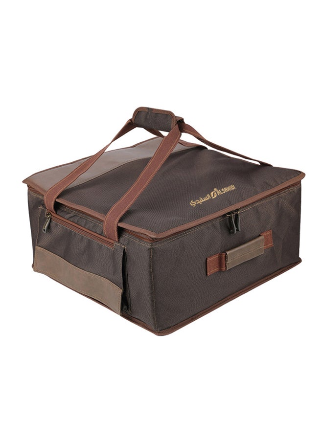 AL SANIDI Al-Khair bag for trips, Camping bag, Coffee Brown, Size 33*32*18Cm  - Image 1