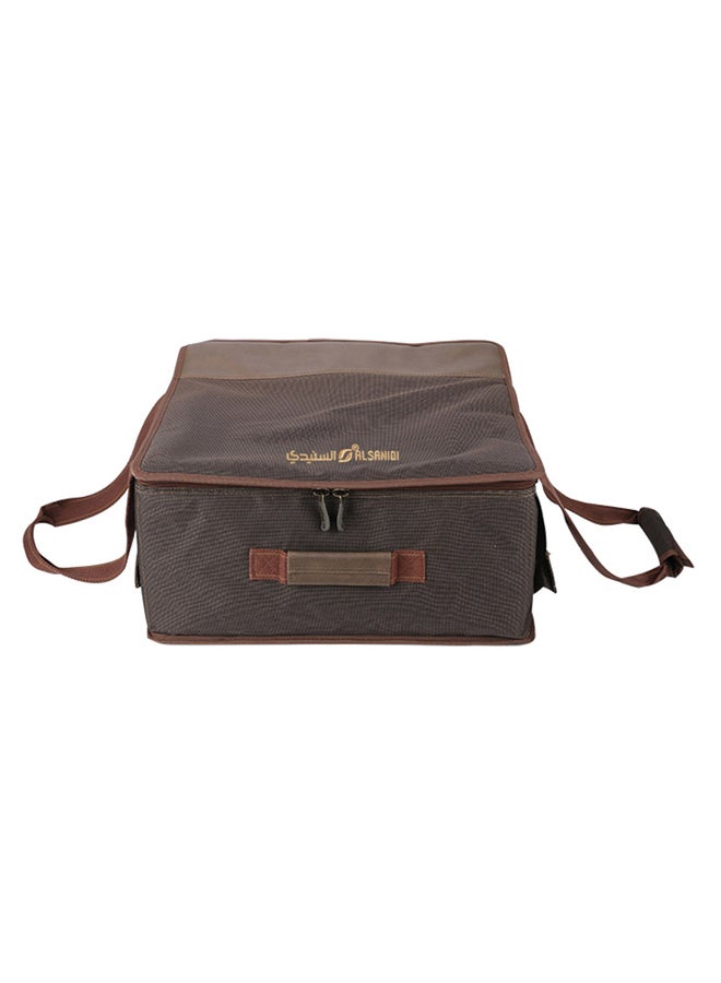 AL SANIDI Al-Khair bag for trips, Camping bag, Coffee Brown, Size 33*32*18Cm  - Image 5
