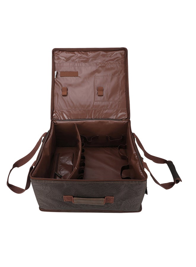 AL SANIDI Al-Khair bag for trips, Camping bag, Coffee Brown, Size 33*32*18Cm  - Image 4