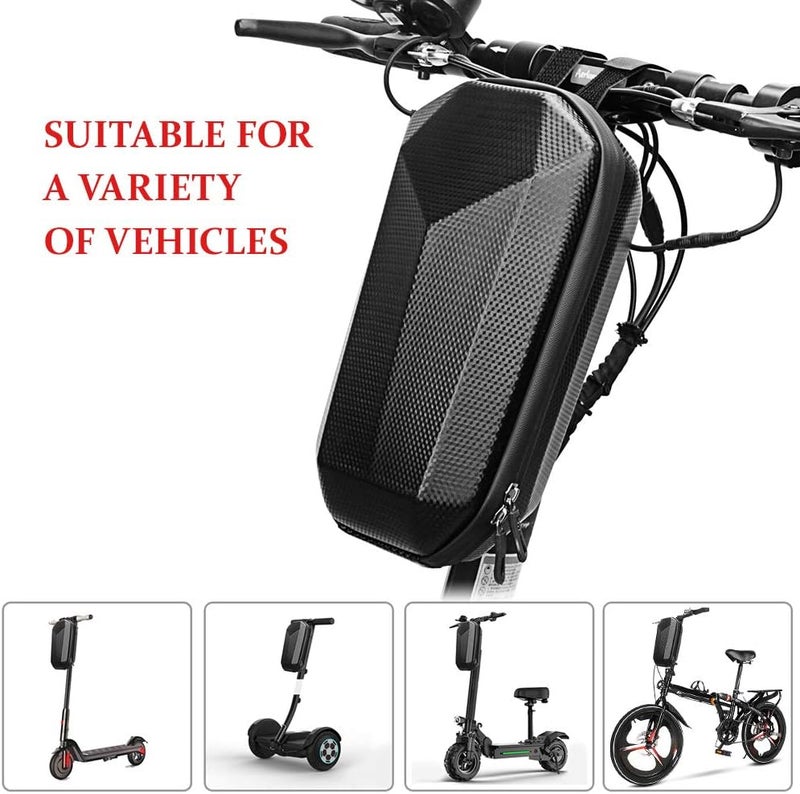 lilistore Scooter Handlebar Bag Hard Shell EVA Storage Bag for Folding Bike Electric Scooter - Image 3