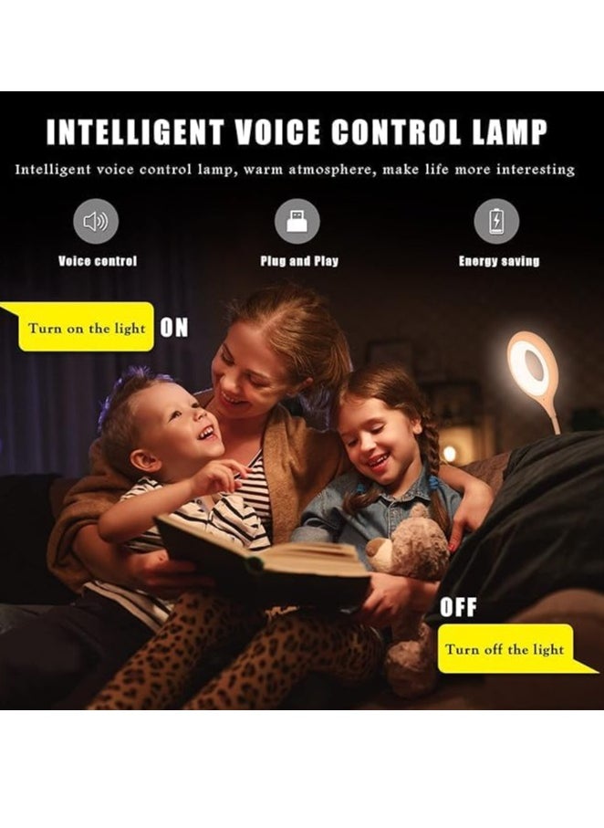 Spaceshoop USB Smart Voice Control Night Light Mini Portable Led Night Light Smart LED Night Lamp  - Image 2