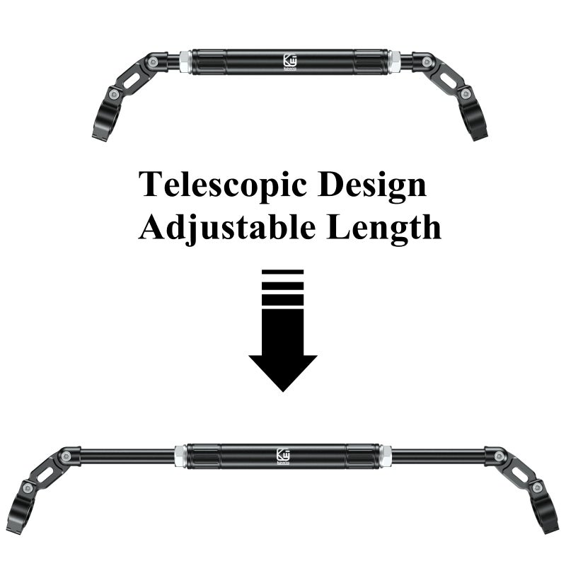 BRCOVAN Motorcycle Cross Bar, Aluminum Alloy, Length Adjustable Handlebar Extender Extension, Motorcycle Balance Bar Reinforce Lever Fit for Handlebars 22mm in Diameter - Image 3