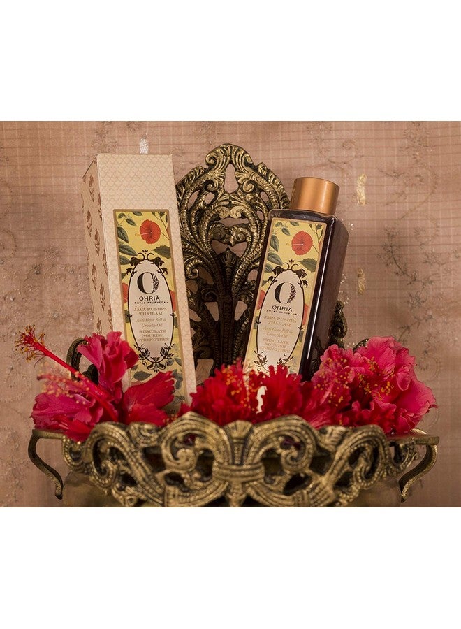 OHRIA Ayurveda Japa Pushpa Thailam/Hibiscus Hair Oil With Honey & Coconut Milk Hair Cleanser (Shampoo) | Hair Care Combo, 100Ml Each - Image 3