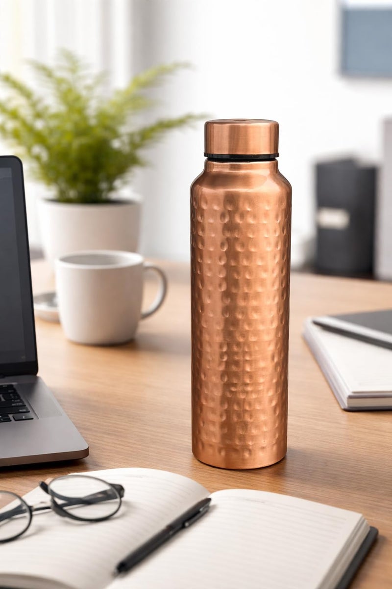 BOLD & DIVINE Copper Plated Stainless Steel Water Bottle | 32 OZ NON-Insulated Single Walled Stainless Steel Sports Water Bottle for Cyclists, Runners, Hikers, Beach Goers, Picnics, Camping - Image 3