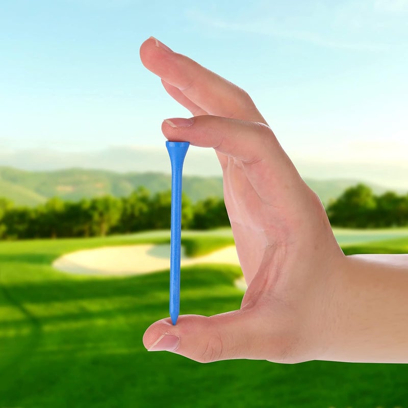 GFGL Golf Tees Durable Bamboo Tees 100Pcs 100Pcs 3-1/4" Friendly Biodegradable Material Reduce Friction Side Spin More Stable - Image 3