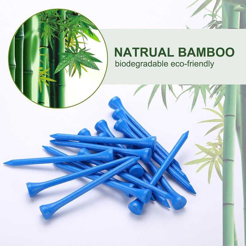 GFGL Golf Tees Durable Bamboo Tees 100Pcs 100Pcs 3-1/4" Friendly Biodegradable Material Reduce Friction Side Spin More Stable - Image 4