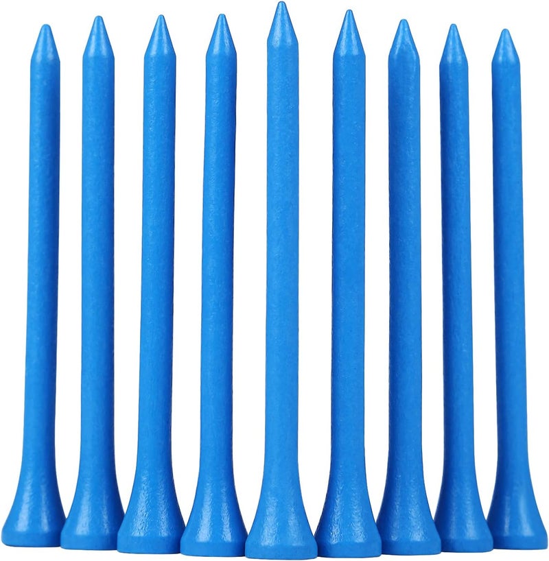 GFGL Golf Tees Durable Bamboo Tees 100Pcs 100Pcs 3-1/4" Friendly Biodegradable Material Reduce Friction Side Spin More Stable - Image 1