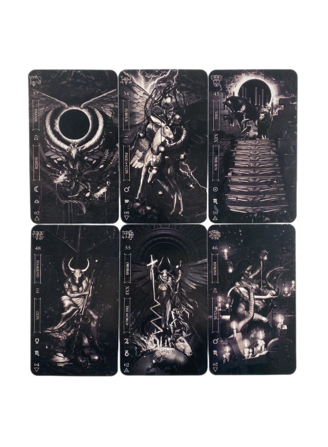 NIBEMINENT بطاقات التاروت في الظلام: 78 بطاقة كتاب التنجيم - نسخة إنجليزية من لعبة بطاقات التاروت للتنجيم - Image 4