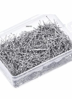 KASTWAVE Straight Pins, Sewing pins, for Jewelry DIY Decoration, Crafts, Sewing Projects, Durable Stainless Steel Dressmaker Pins, Satin Pins for Jewelry Making 2000 Pieces (1 Inch)  - Image 1