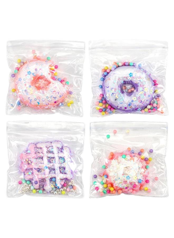 ماركة غير محددة 4pcs ألعاب الضغط اسفنجي اللعب، اسفنجي كعكة الغذاء اللعب Kawaii الكعك كعكة السكويشات اللعب الحسية الإجهاد الإغاثة التعبئة والتغليف OPP الهدايا للأطفال البالغين الاسترخاء 