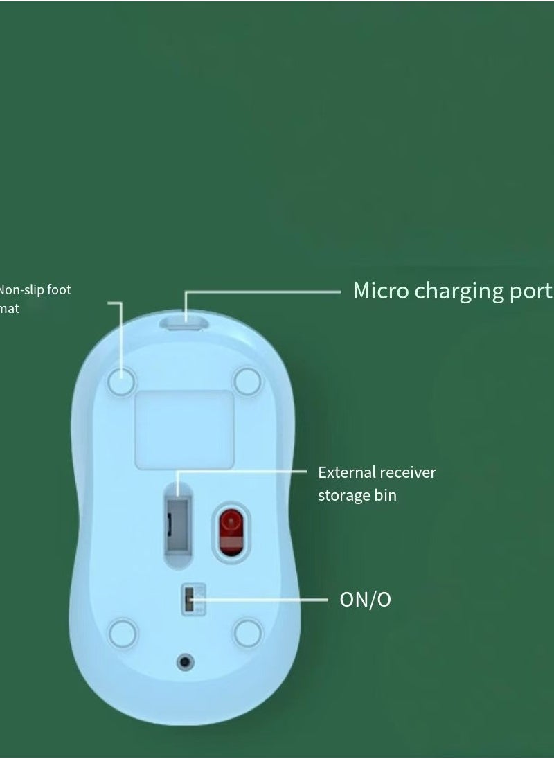 Generic - Wireless mouse, rechargeable Bluetooth mouse, (2.4G Bluetooth) - Image 1