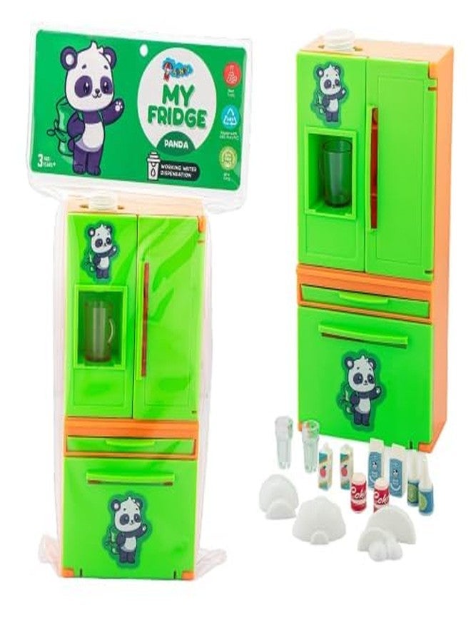 Toyscape My Fridge Toy Set for Kids 3Y+ | Realistic Mini Fridge with Working Water Dispenser & Accessories (Light Green) - Image 1