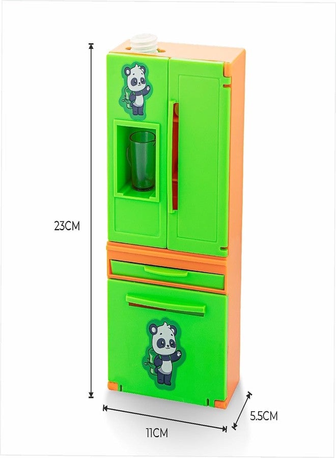Toyscape My Fridge Toy Set for Kids 3Y+ | Realistic Mini Fridge with Working Water Dispenser & Accessories (Light Green) - Image 2