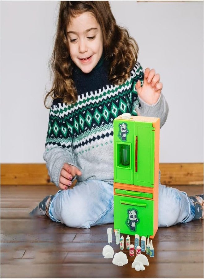 Toyscape My Fridge Toy Set for Kids 3Y+ | Realistic Mini Fridge with Working Water Dispenser & Accessories (Light Green) - Image 3