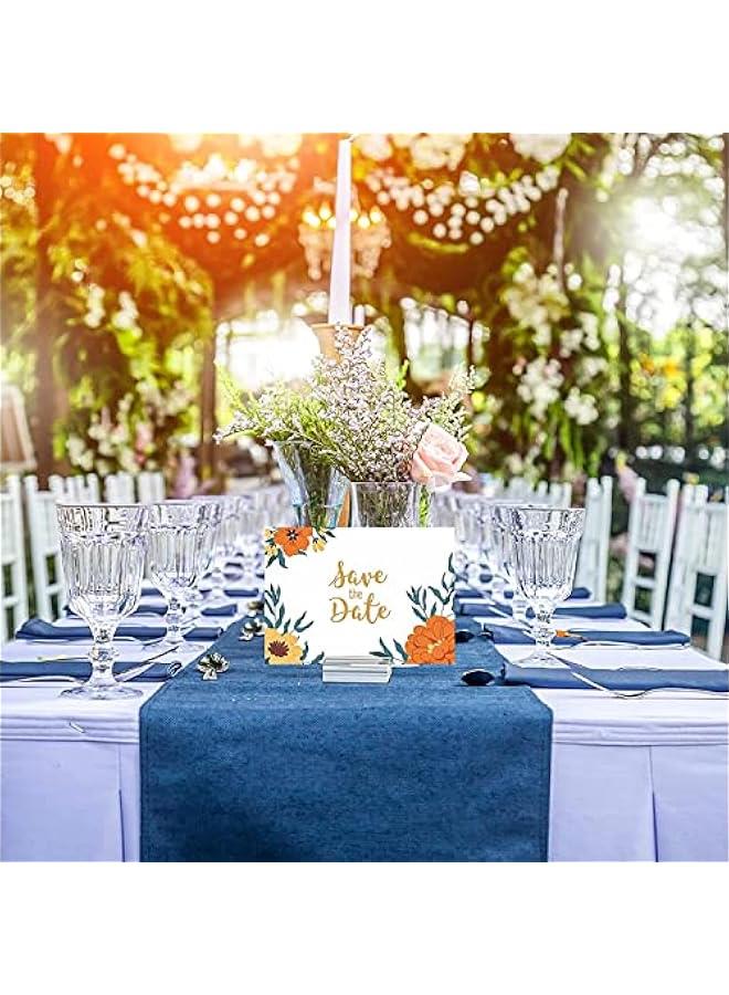 FYLX Acrylic Stands Clear Place Card Holders with Card Slot Table Numbers Display Stands Wedding Sign Holders Acrylic Card Display Stand for Wedding Table Numbers Photos Office Menu Meeting（12 ） - Image 4