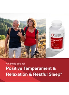 Protocol For Life Balance Protocol L-Tryptophan 500mg - Stress Relief, and Relaxation - 60 Veg Caps  - Image 3