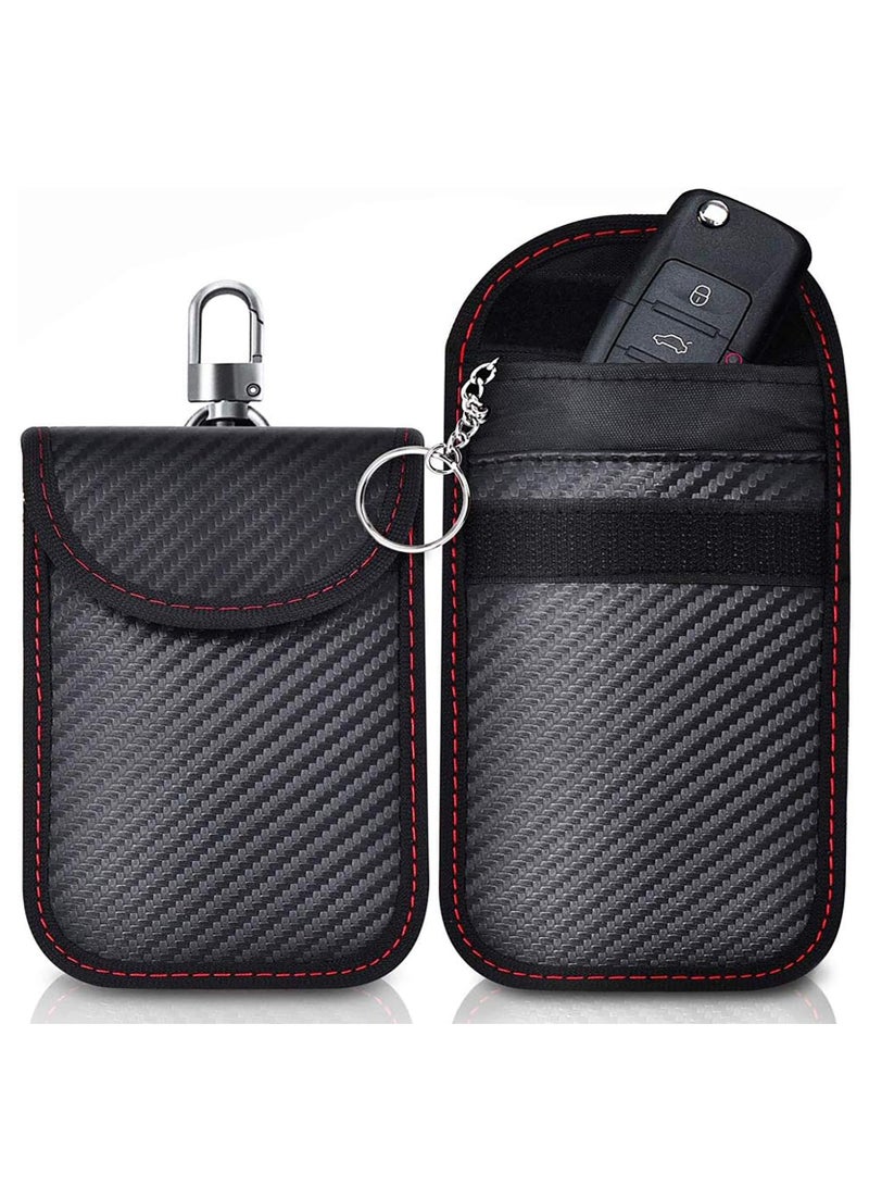 Bukela 2 Pack Car Key Signal Blocker Pouch, Keyless Signal Blocking Faraday Bag, Premium Remote Anti-Theft ntry Smart Fobs Protection for Car Security  - Image 1