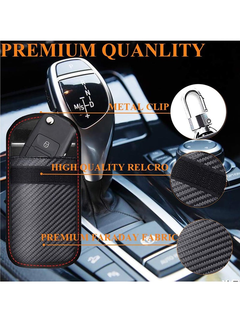 Bukela 2 Pack Car Key Signal Blocker Pouch, Keyless Signal Blocking Faraday Bag, Premium Remote Anti-Theft ntry Smart Fobs Protection for Car Security  - Image 3