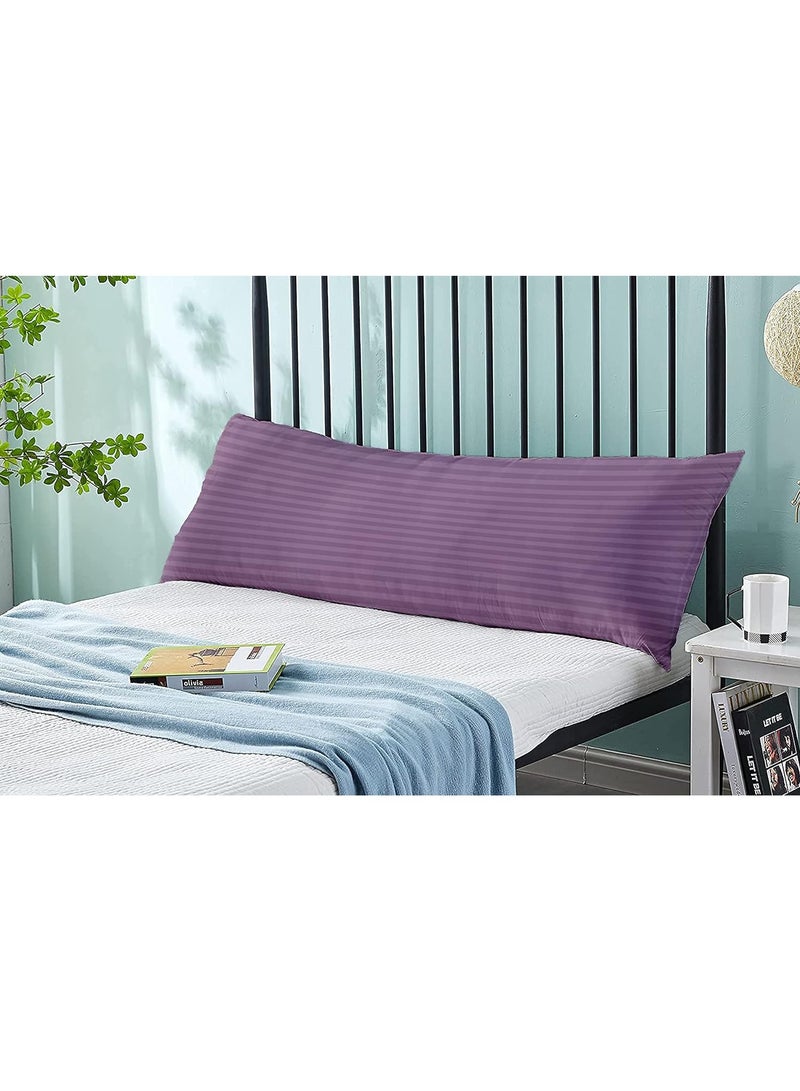DubaiGallery Long Body Pillow 1pc, Fabric: 100% Polyester 85 GSM Microfiber 1 cm Stripe Super Soft, Filling: 1300 gm Hollow Fiber Comfort, Breathable & Ultra Soft , Size: 45 x 120 cm - Image 3