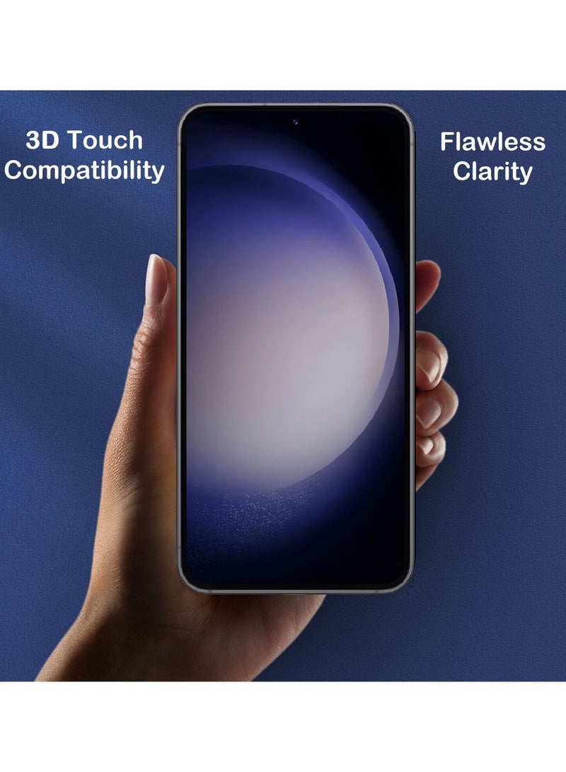 CATANES 2Pack for Samsung Galaxy S23 Screen Protector Tempered Glass 9H Anti-Scratch Shatterproof HD Curved Edge to Edge Full Coverage Film 6.1 inch - Image 4