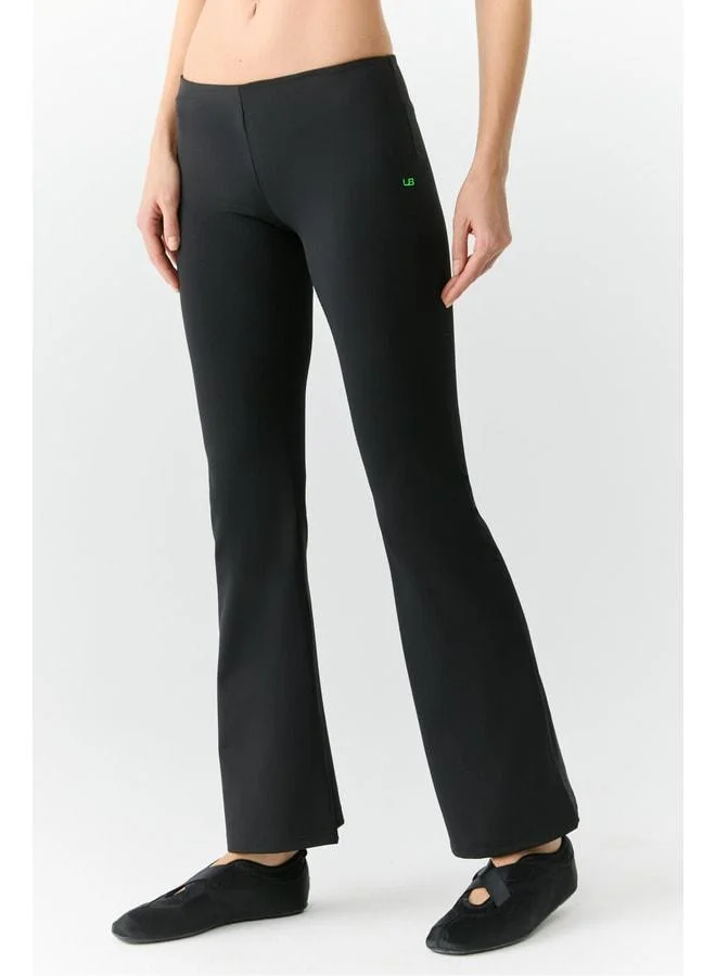 URBAN BEAT VIVIANNE Women's flared Soft Black Leggings