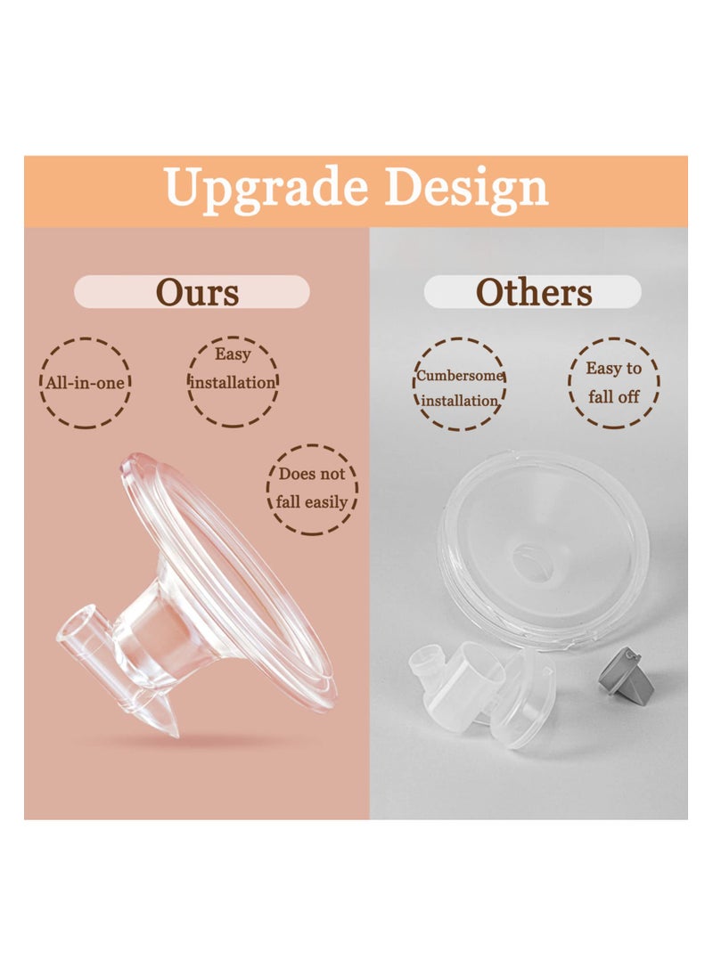SYOSI - Wearable Milk Collection Cups, Hands-Free Milk Collector Compatible with Most Electric Breast Pumps, BPA-Free, Easy to Clean, Zomee/Spectra/Medela Accessories Replacement (24mm, 2-Pack) - Image 1