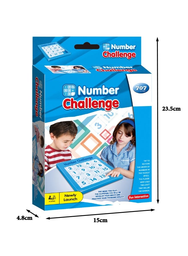707 Games Number Challenge Board Game, Educational Number Puzzle Game, Classic Brain Teaser Game, IQ Game, Puzzles Travel Fidget Toys for 1 Players, Ages 4+ - Image 2
