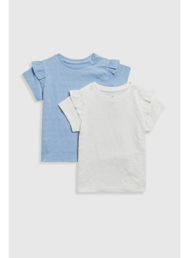 mothercare Pointelle T-Shirts - 2 Pack