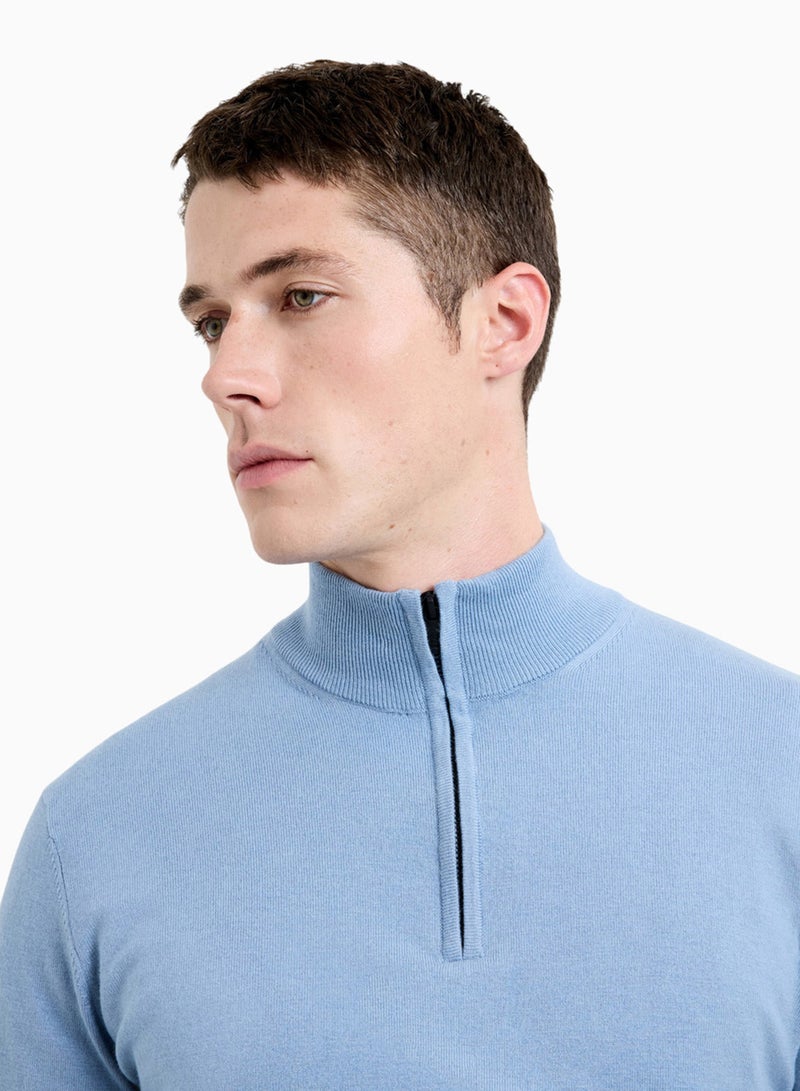 فرنش كونكشن نصف سحاب سترة محبوكة - Image 4